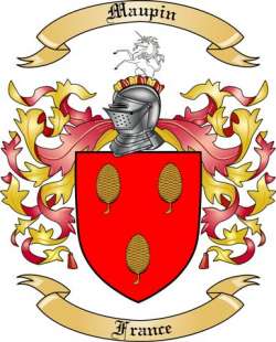 Maupin Family Crest from France