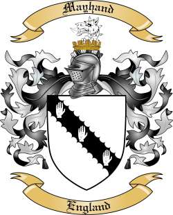 Mayhand Family Crest from England
