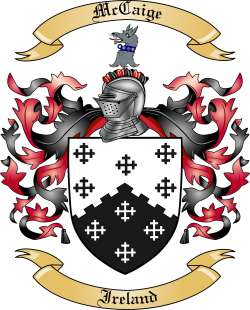 McCaige Family Crest from Ireland