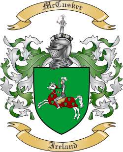 McCusker Family Crest from Ireland