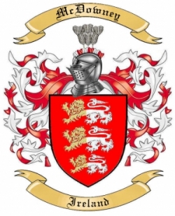 McDowney Family Crest from Ireland