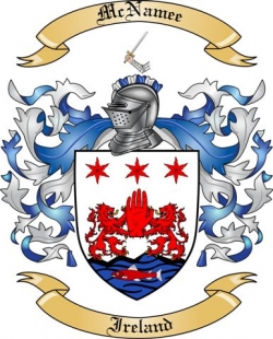 McNamee Family Crest from Ireland