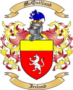 McQuilland Family Crest from Ireland