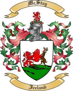 McStay Family Crest from Ireland