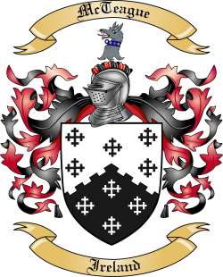 McTeague Family Crest from Ireland