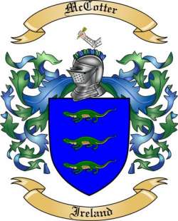 Mc Cotter Family Crest from Ireland