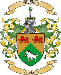 Mc Doni Family Crest from Ireland