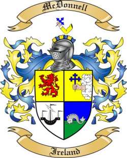 Mc Donnell Family Crest from Ireland