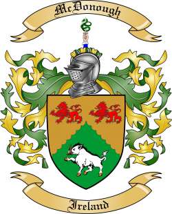 Mc Donough Family Crest from Ireland