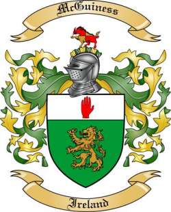 Mc Guiness Family Crest from Ireland