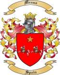 Meana Family Crest from Spain