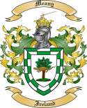 Meany Family Crest from Ireland