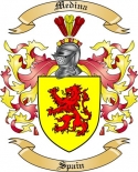 Medina Family Crest from Spain
