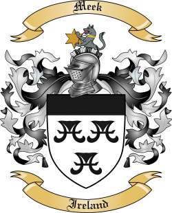 Meek Family Crest from Ireland