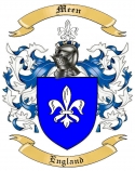 Meen Family Crest from England