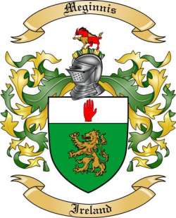 Meginnis Family Crest from Ireland