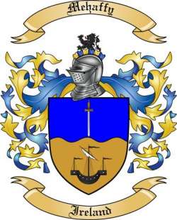 Mehaffy Family Crest from Ireland