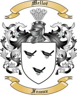 Mellot Family Crest from France