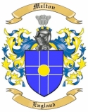 Melton Family Crest from England