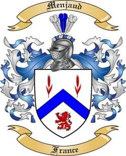Menjaud Family Crest from France