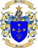 Merchiez Family Crest from France