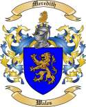 Meredith Family Crest from Wales