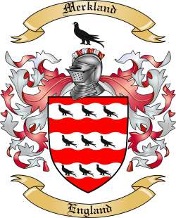 Merkland Family Crest from England