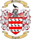 Merkland Family Crest from England