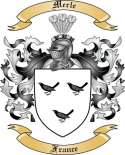 Merle Family Crest from France