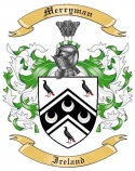 Merryman Family Crest from Ireland