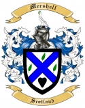 Mershell Family Crest from Scotland