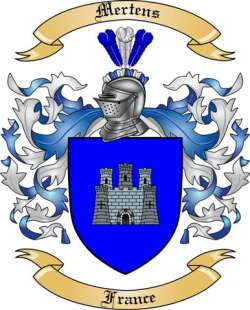 Mertens Family Crest from France