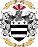 Methley Family Crest from England