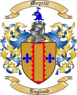 Meyrill Family Crest from England