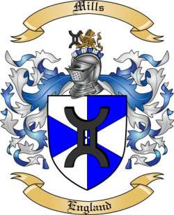 Mills Family Crest from England
