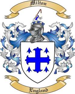 Milton Family Crest from England