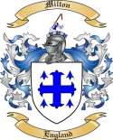 Milton Family Crest from England