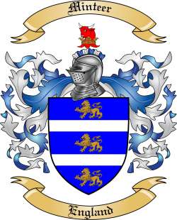 Minteer Family Crest from England