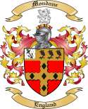 Mondane Family Crest from England