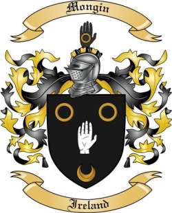 Mongin Family Crest from Ireland