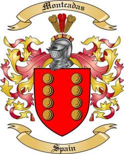 Montcadas Family Crest from Spain
