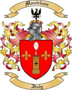 Monteleon Family Crest from Italy