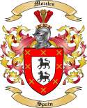 Montes Family Crest from Spain