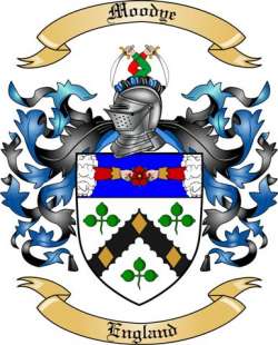 Moodye Family Crest from England