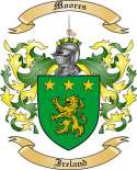Moores Family Crest from Ireland
