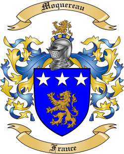 Moquereau Family Crest from France