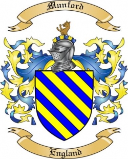Munford Family Crest from England