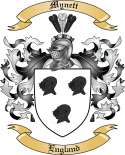 Mynett Family Crest from England
