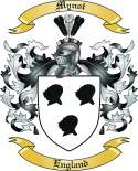 Mynot Family Crest from England