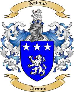 Nadaud Family Crest from France